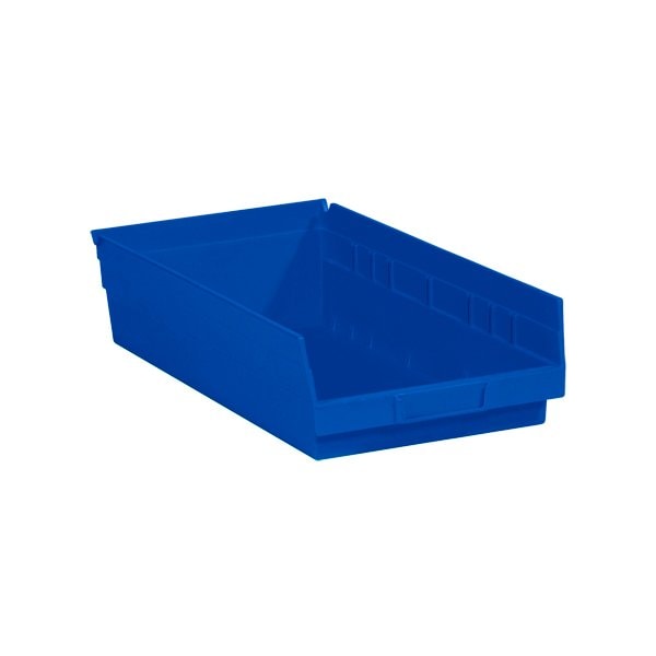 Bsc Preferred 17-7/8 x 11 1/8 x 4'' Blue Plastic Shelf Bin Boxes, 8PK BUY00087594 - main